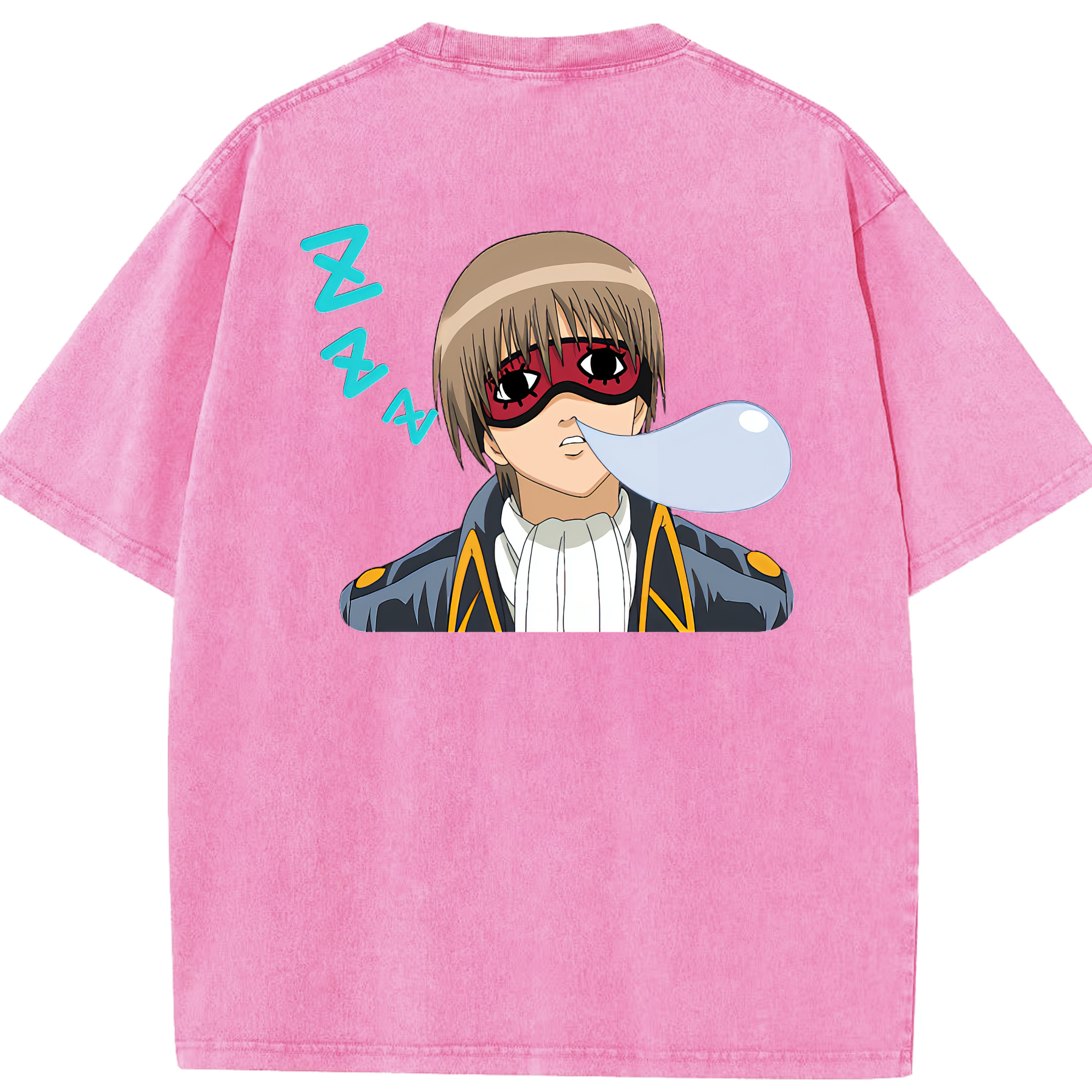 （画像用） ぎんたま 坂田銀時（さかたぎんとき） 神楽 志村新八（しむら しんぱち） GINTAMA Sakata Gintoki Kagura Shimura Shinpachi 綿100% ヴィンテージ風 半袖Tシャツ（背面プリント）